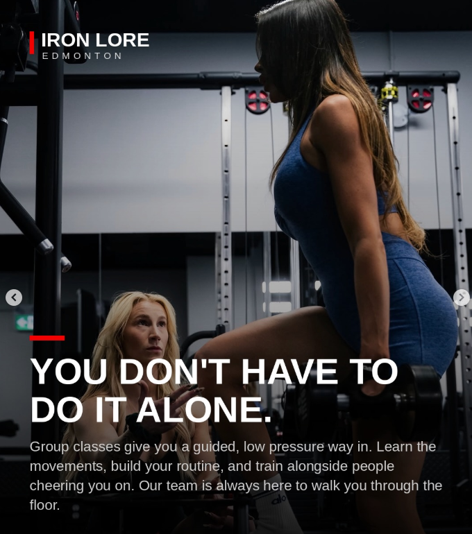 Woman strength training at Iron Lore Gym